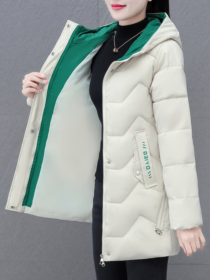 Lune London | Long Casual Women's Down Jacket with Hood