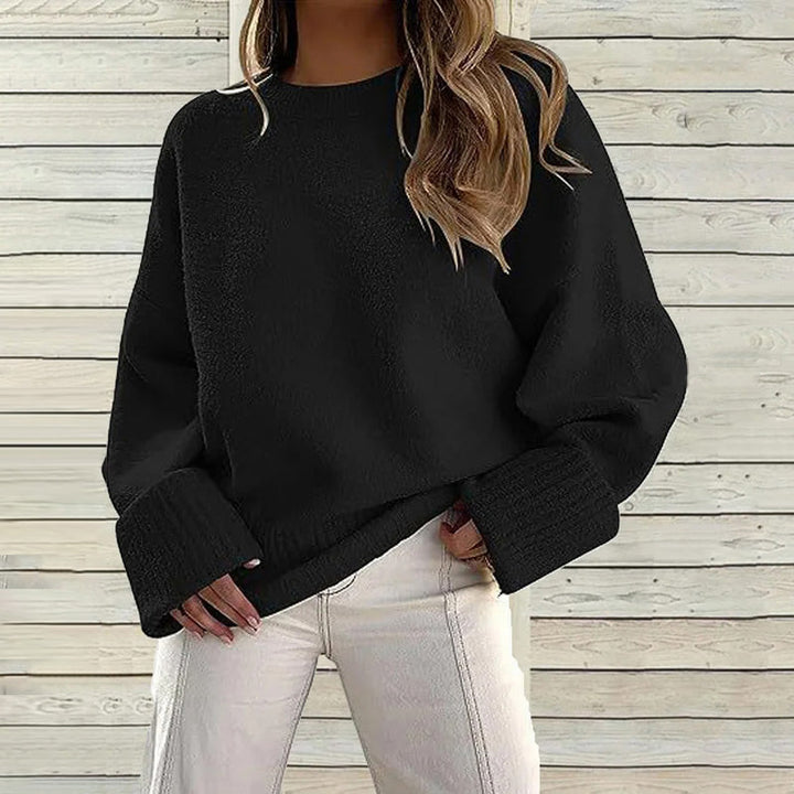 Lune London | Solid Color Sweater with Round Neck
