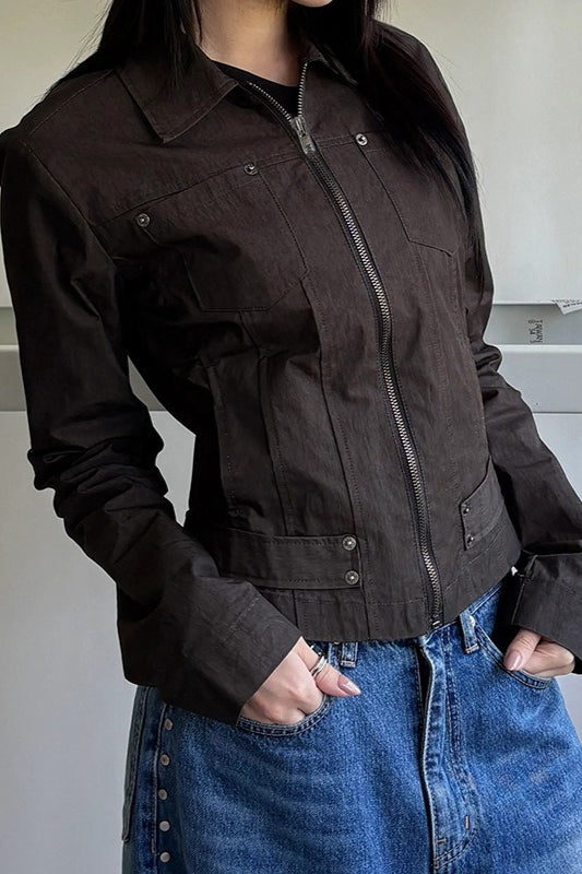 Lune London | Up Solid Color Utility Jacket