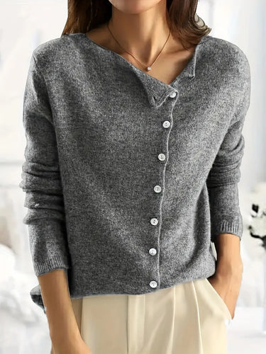 Lune London | Cardigan - Knitted V-neck - Button closure - Long-sleeved Casual layering