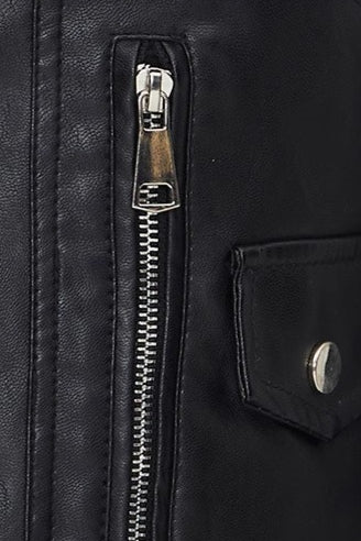 Lune London | PU leather zipper jacket