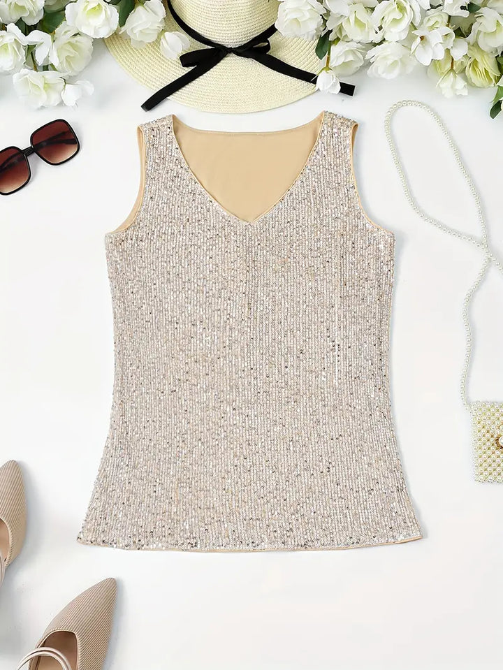Lune London | Sleeveless Top with Sequins