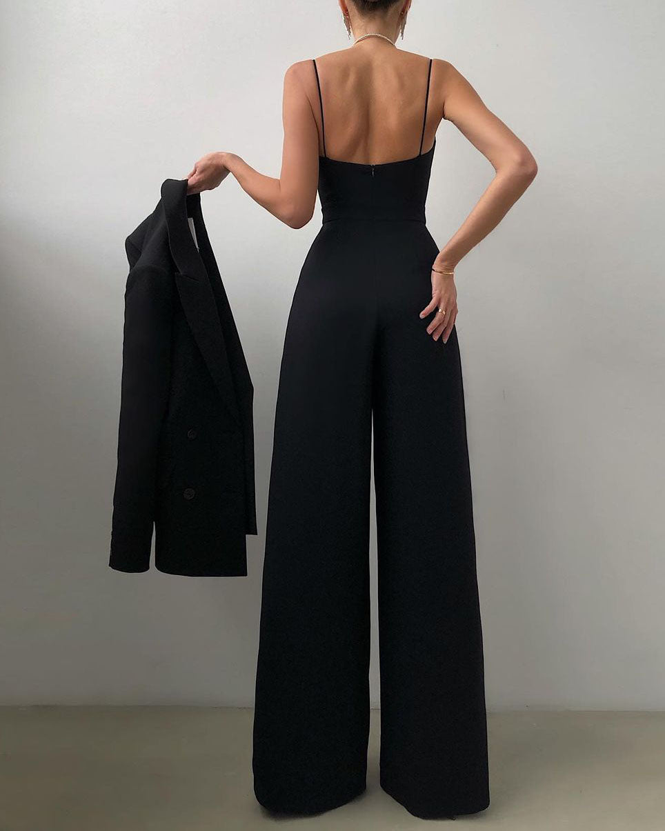 Lune London | Women's Elegant Flowing Jumpsuit with Spaghetti Straps for Festive Occasions
