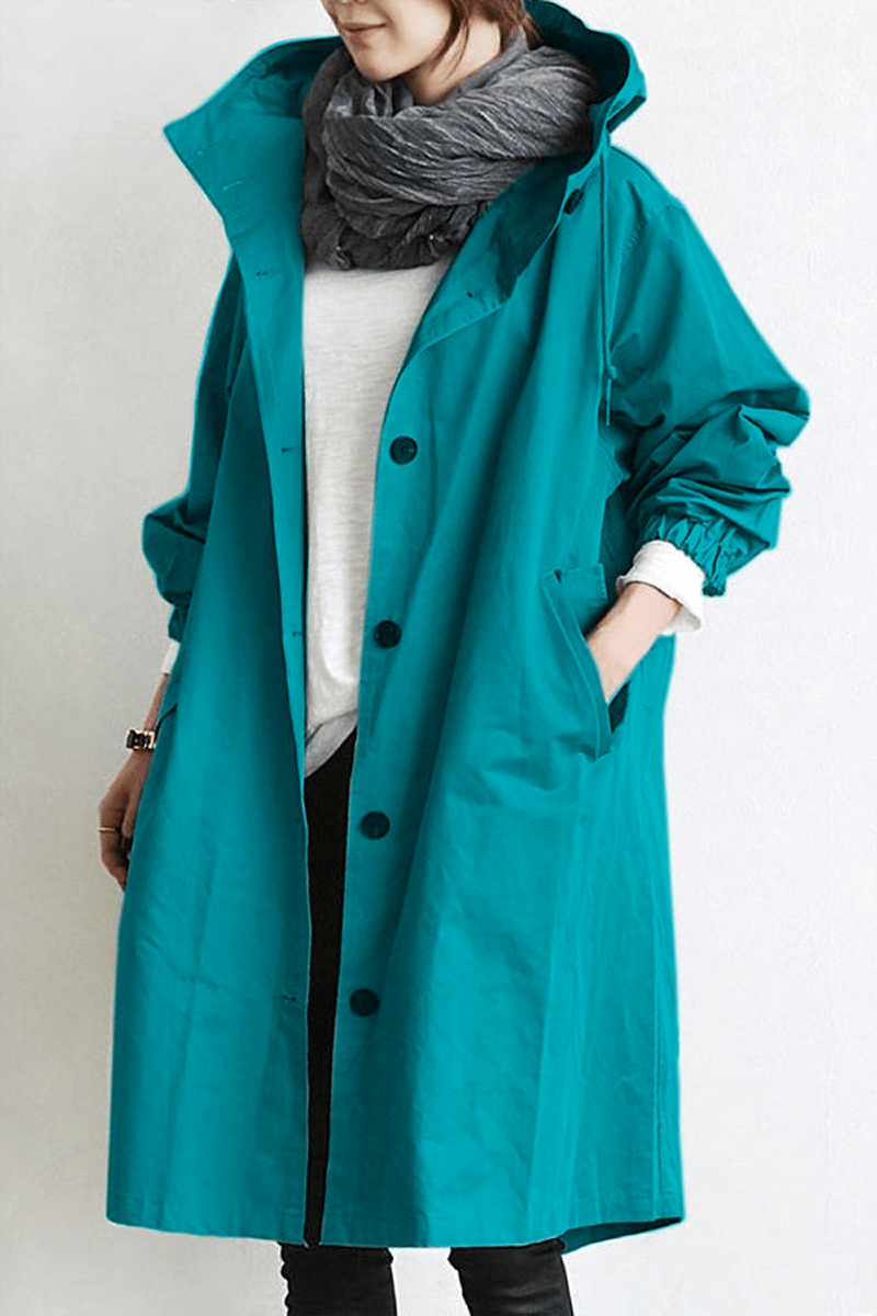 Lune London | Hooded trench coat for women
