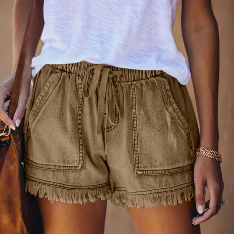 Lune London | High-Waisted Denim Shorts
