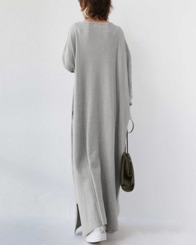 Lune London | Women's dress with V-neck and long sleeves