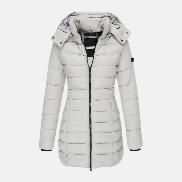 Lune London | Puffer jacket - Slim Fit - Mid length - With hood - Ribbed cuffs