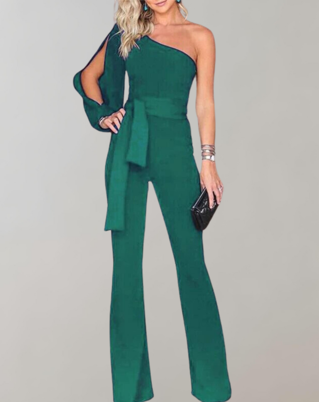 Lune London | Luxurious Jumpsuit with Bow Belt and Sparkling Details