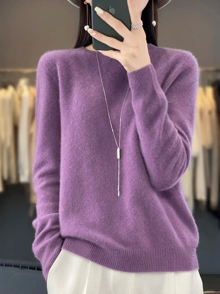 Lune London | Women's Cashmere Sweater Round Neck Soft Elegant Knit Sweater