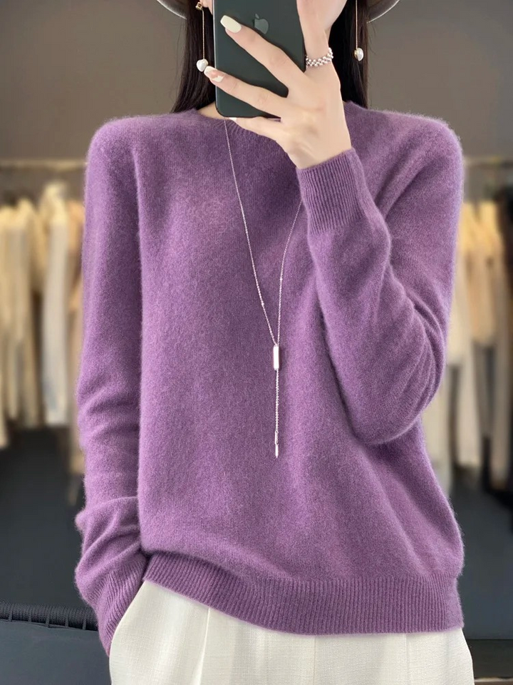 Lune London | Women's Cashmere Sweater Round Neck Soft Elegant Knit Sweater