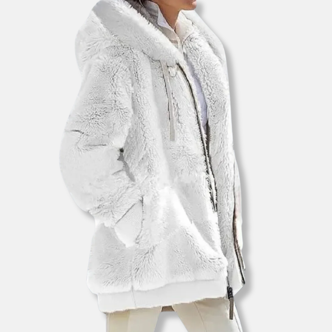 Lune London | Fleece Oversized Fleece Jacket - Hooded Zip Jacket