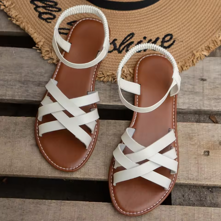 Lune London | Elegant Leather Women's Sandals Flat Shoe
