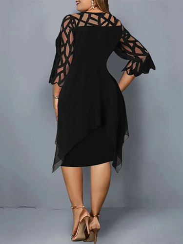 Lune London | Elegant Plus Size Lace Midi Dress