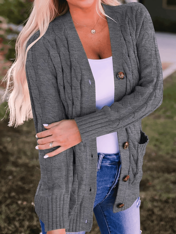 Lune London | Open Knit Cardigan with Cable Pattern
