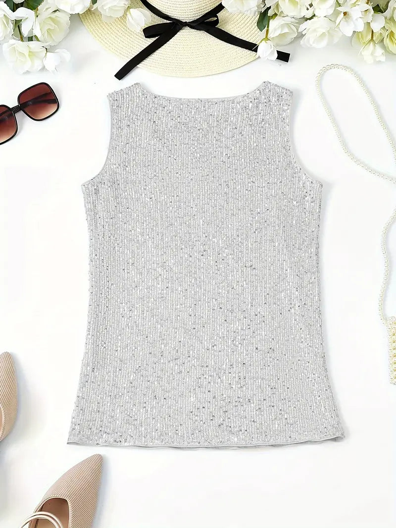 Lune London | Sleeveless Top with Sequins