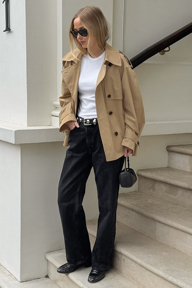 Lune London | Khaki Trench Collar Jacket