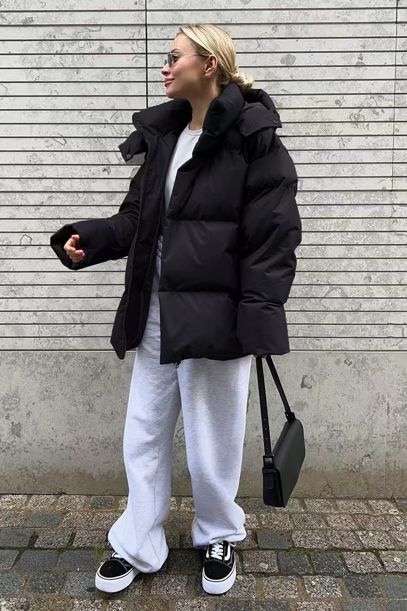 Lune London | Duty Zipper Hooded Puffer Coat
