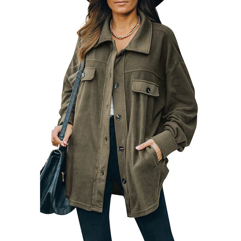 Lune London | Buttoned fleece jacket