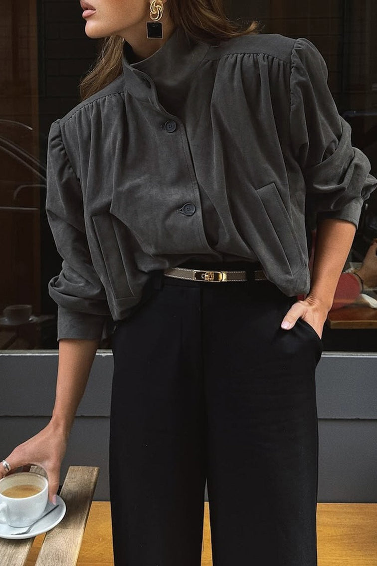 Lune London | Suede Style Long Sleeve Jacket