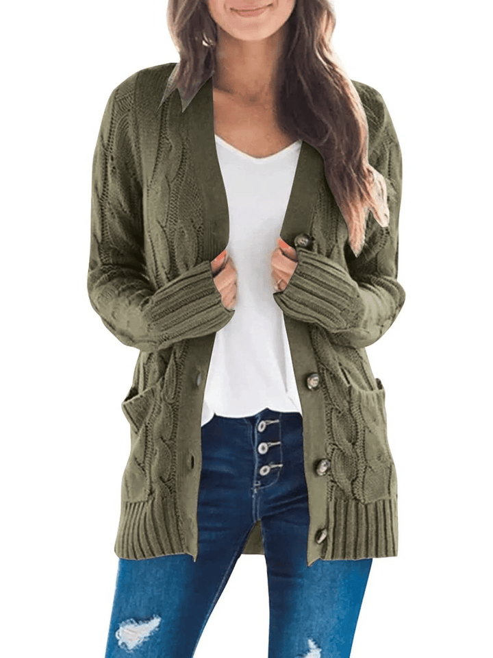 Lune London | Open Knit Cardigan with Cable Pattern