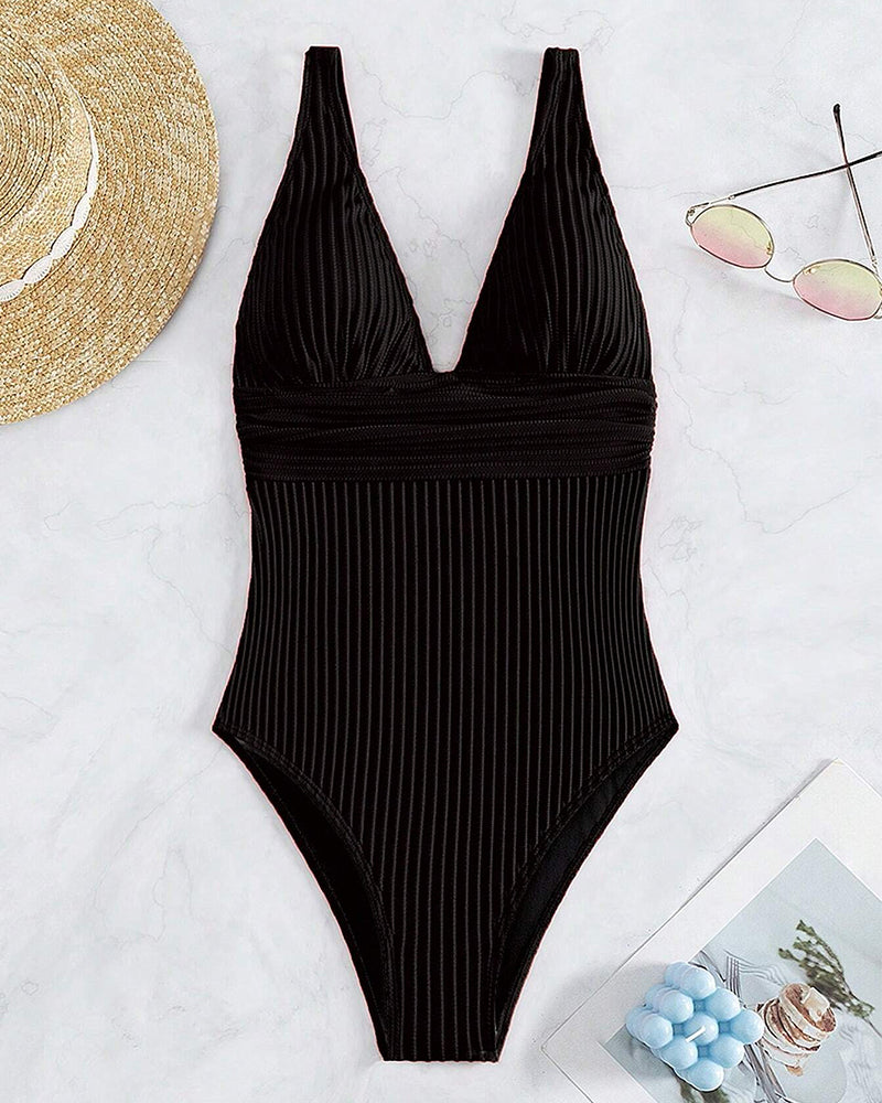 Lune London | One-piece, Simple, Ribbed Swimsuit