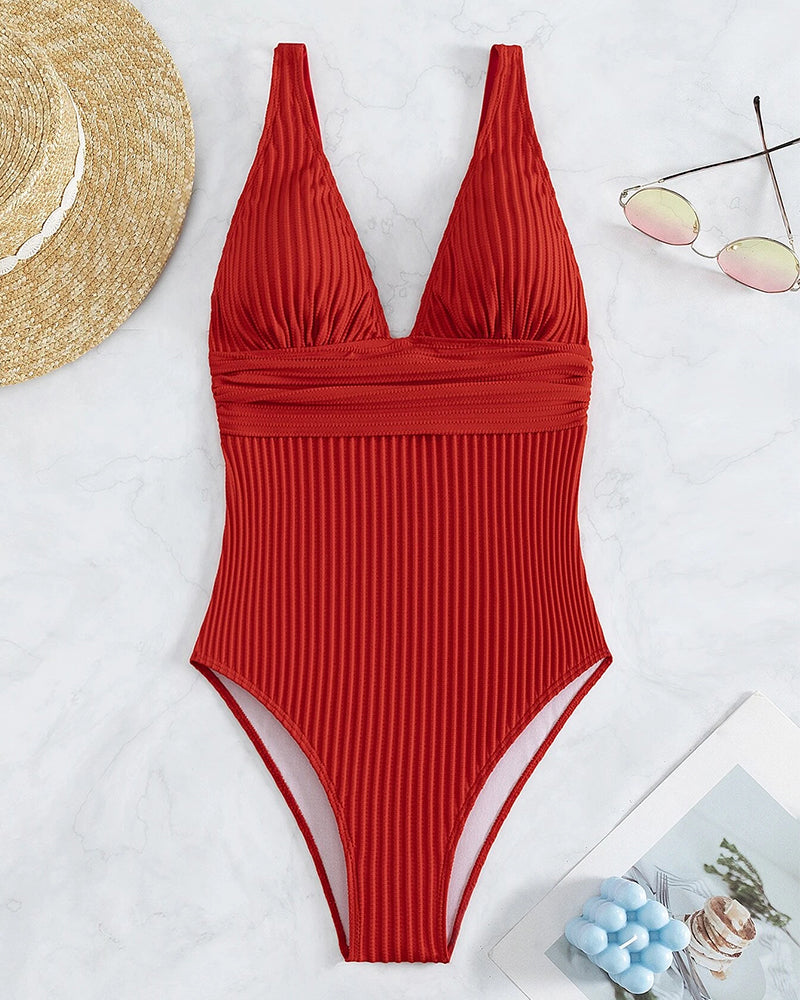 Lune London | One-piece, Simple, Ribbed Swimsuit