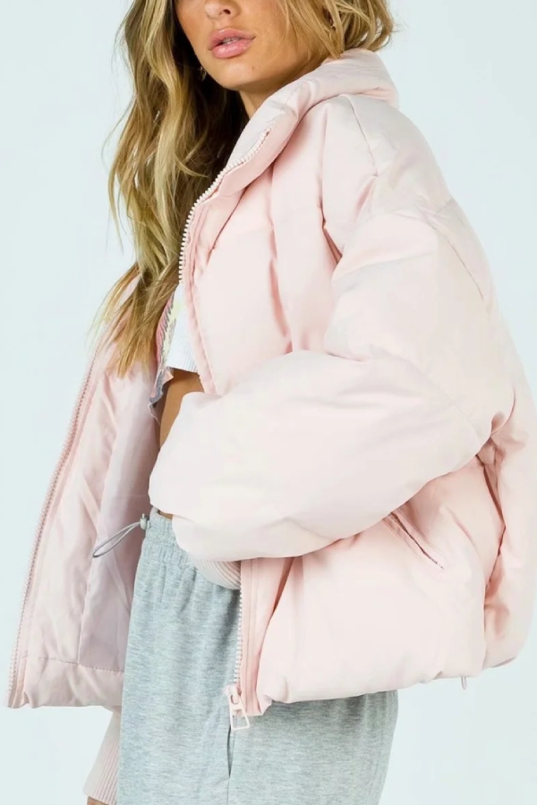 Lune London | Collars Zipper Pocket Thick Warm Cotton Jacket