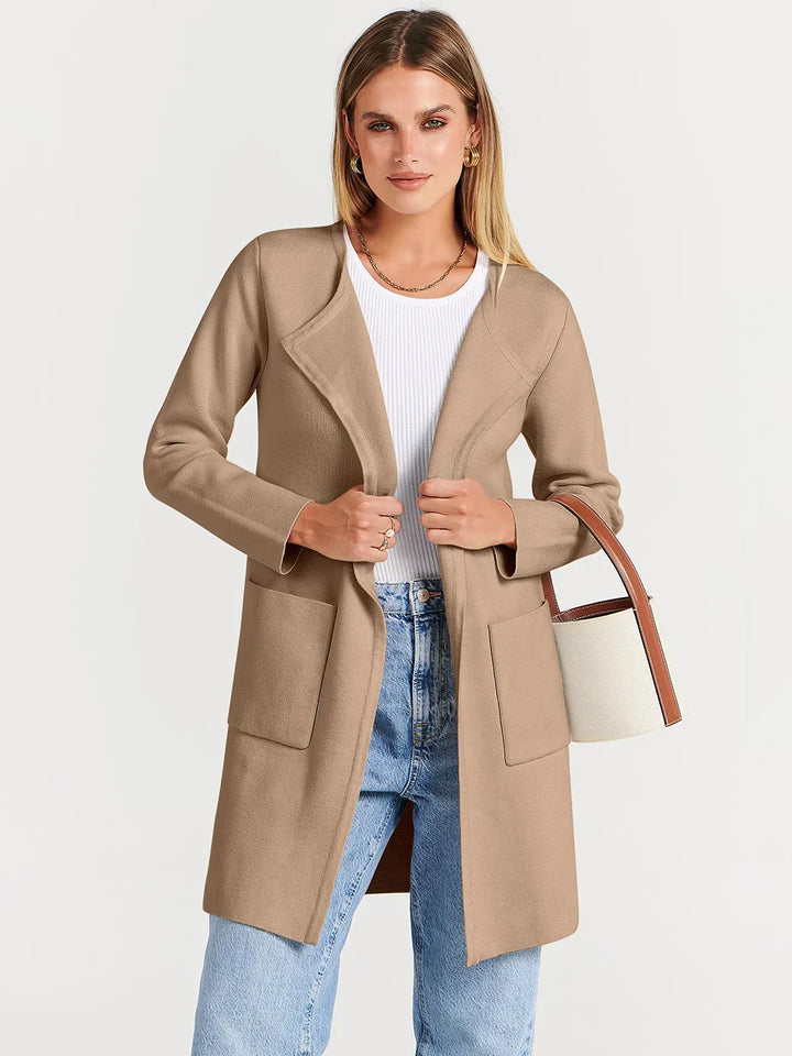 Lune London | Coat - Loose Fit - Knee Length - Wide Lapel - Minimalist Design
