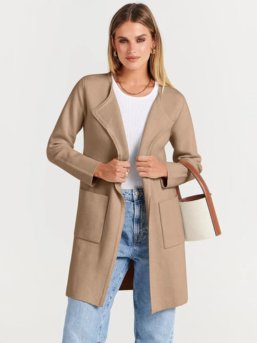 Lune London | Coat - Loose Fit - Knee Length - Wide Lapel - Minimalist Design