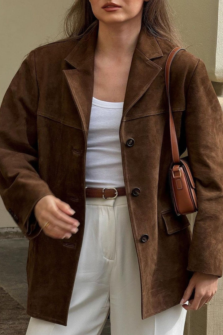 Lune London | Suede Finish Longline Jacket
