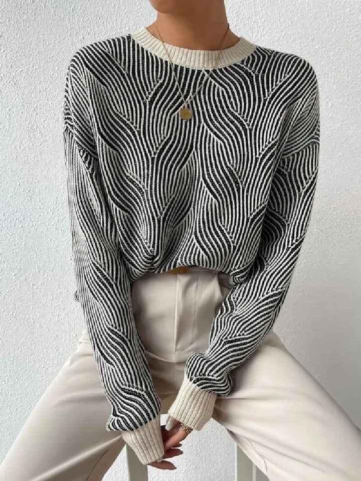 Lune London | Relaxed sweater with abstract pattern
