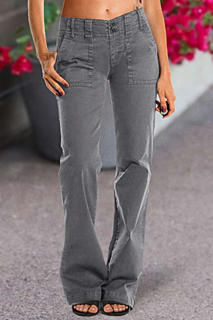 Lune London | Pantalon à double bouton pour femme
