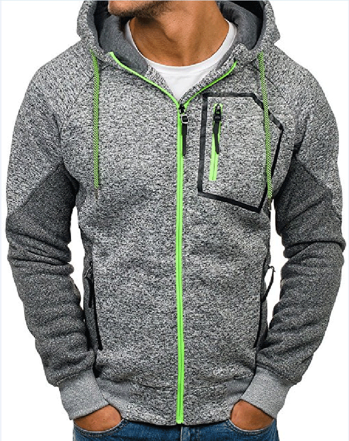 Men's high-quality sports jacket with modern zip and practical pockets Lune London