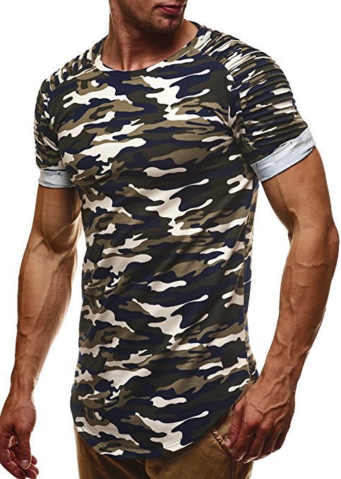 Premium camouflage t-shirt for men with unique ribbed details Lune London