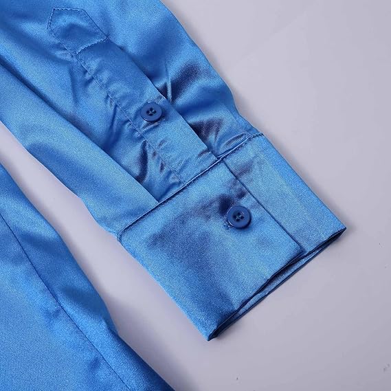 Men's High Gloss Satin Shirt with Modern Cut and Elegant Details Lune London