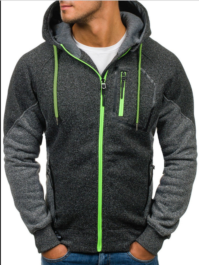 Men's high-quality sports jacket with modern zip and practical pockets Lune London
