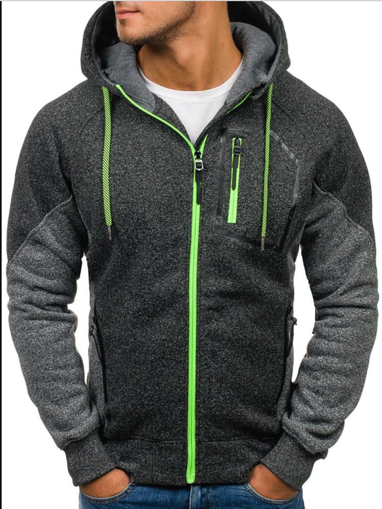 Men's high-quality sports jacket with modern zip and practical pockets Lune London