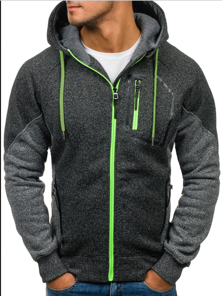 Men's high-quality sports jacket with modern zip and practical pockets Lune London