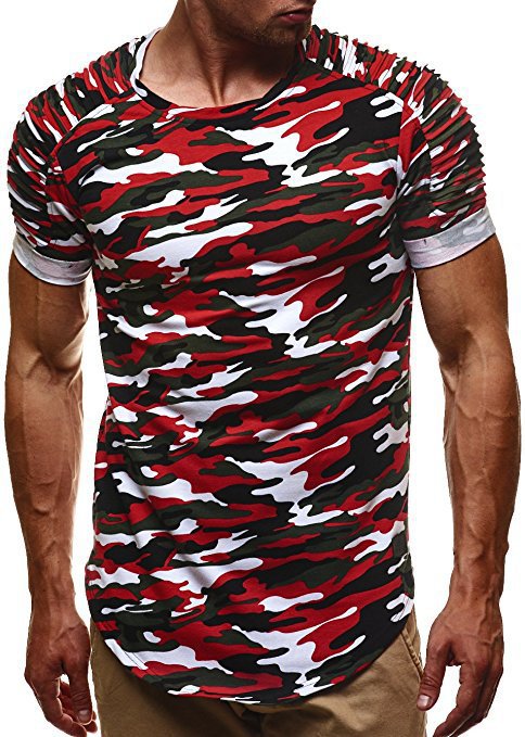 Premium camouflage t-shirt for men with unique ribbed details Lune London
