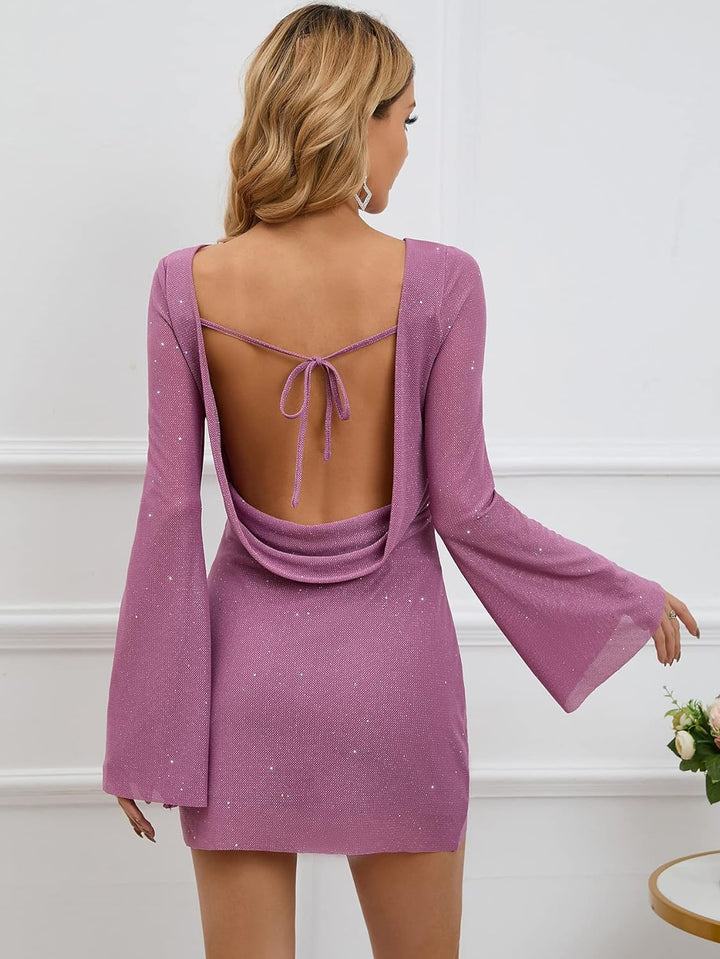 Lune London | Short Evening Dress with Long Sleeves