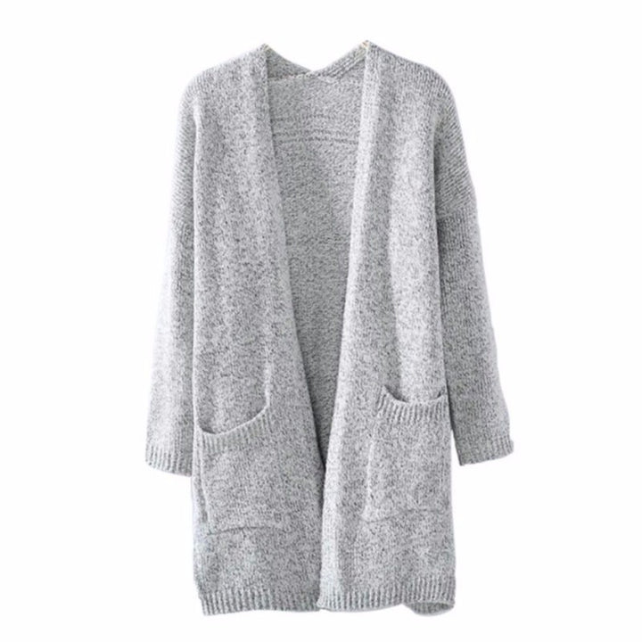 Cardigan en tricot épais pour femmes avec des poches généreuses et un design décontracté Chic & Stil