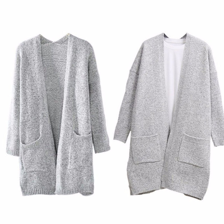 Cardigan en tricot épais pour femmes avec des poches généreuses et un design décontracté Chic & Stil