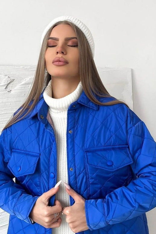 Lune London | Long cut diamond quilted puffer jacket