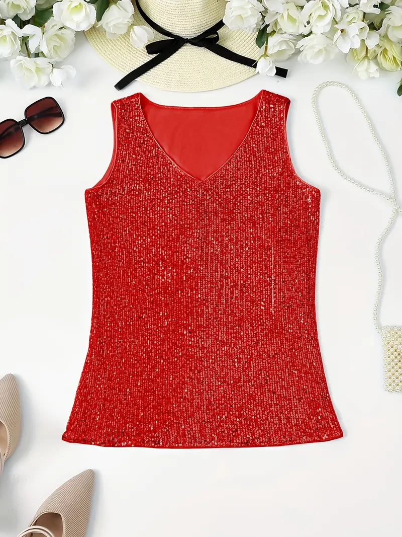 Lune London | Sleeveless Top with Sequins