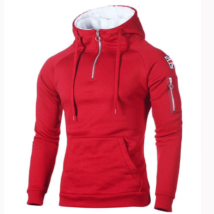 Men's hoodie with practical zipper and soft material interior Lune London