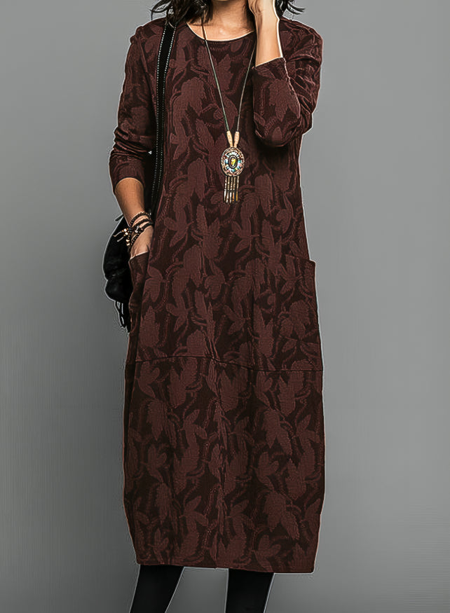 Chic Und Stil | Luxurious Winter Dress with Print