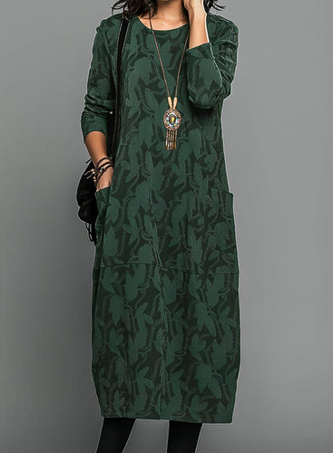 Chic Und Stil | Luxurious Winter Dress with Print