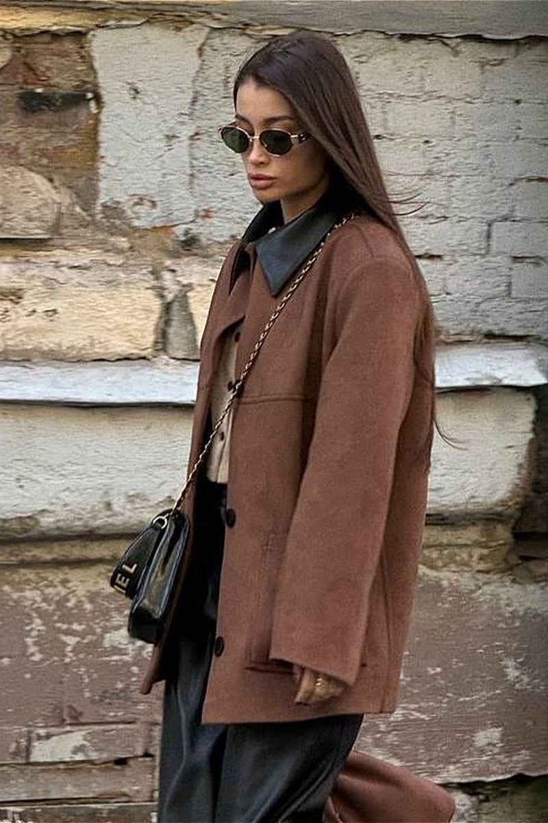 Lune London | Suede Collar Contrast Jacket