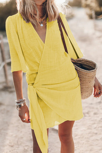 Lune London | Bohemian Wrap Dress with Tie Belt for Ladies