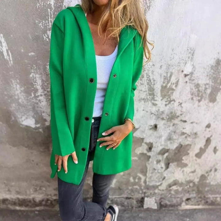 Lune London | Casual Single-Breasted Cardigan with Hood